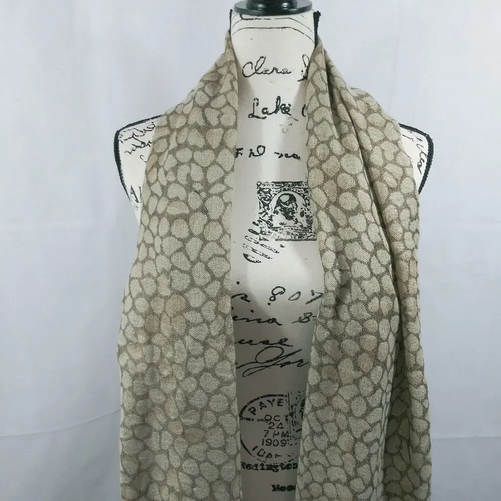 Cheetah Print Scarf Wrap Fringe Hem